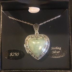 NWT SS Jade Locket Necklace